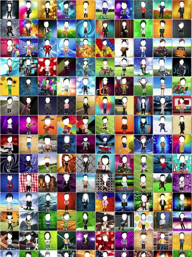 Capturas de pantalla de Bobblehead - Emoji Fun Stickers, Photo Frames Borders, Face Swap Mask iPad 