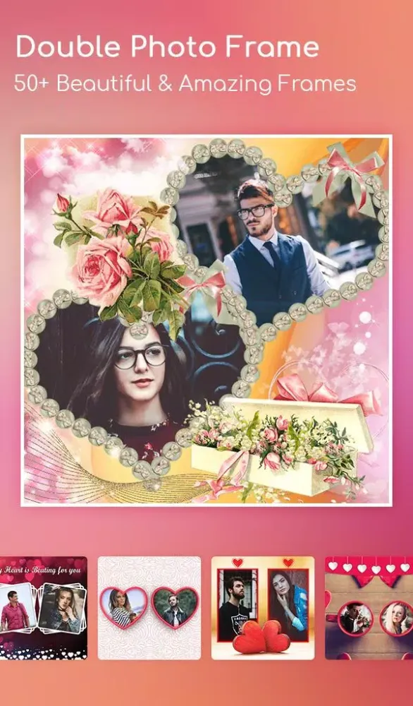 Capturas de tela do Love Collage, Love Photo Frame
