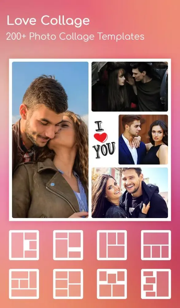 Capturas de tela do Love Collage, Love Photo Frame