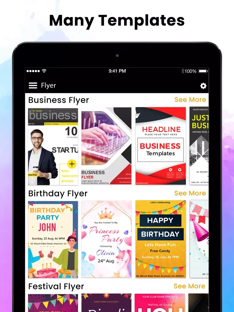 Flyer Maker - Poster Maker iPad  سکرین شاٹس
