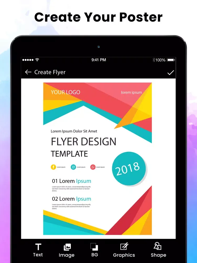 Flyer Maker - Poster Maker iPad  سکرین شاٹس