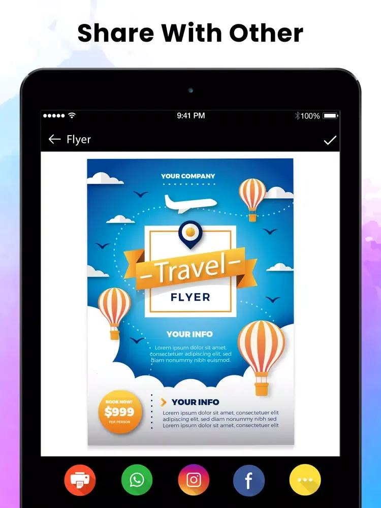 Flyer Maker - Poster Maker iPad  سکرین شاٹس