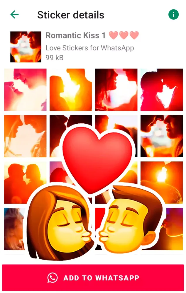 Love Emoji Stickers WASticker 스크린샷