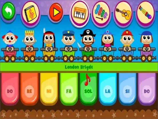 ภาพหน้าจอของ 儿童游戏 - 婴儿听歌识曲弹琴游戏 iPad 