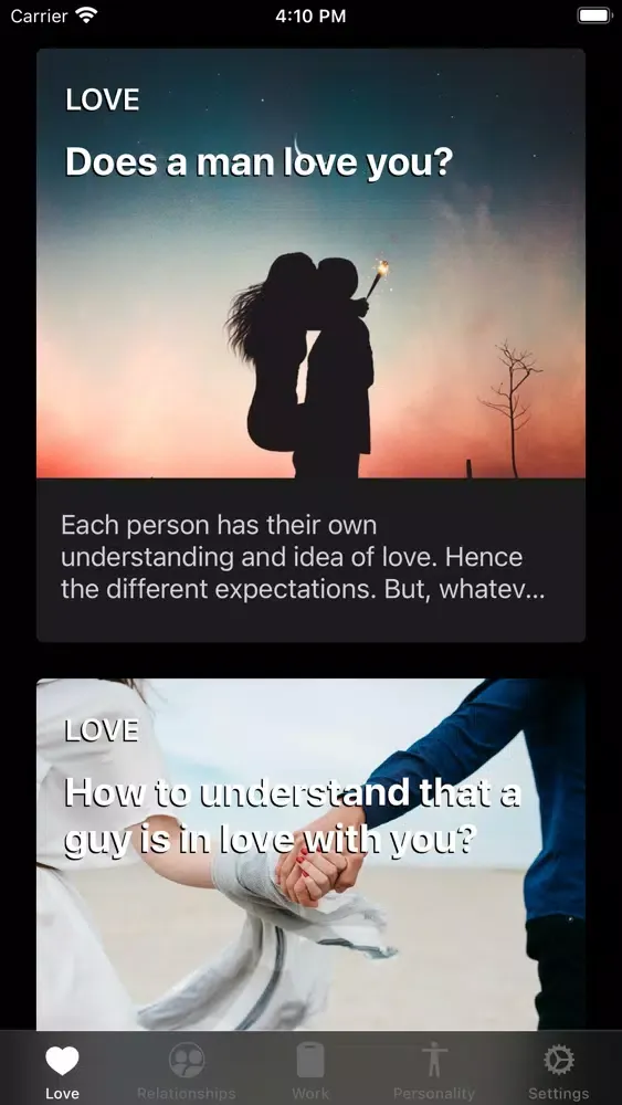 Love tests for girls Ekran Görüntüleri