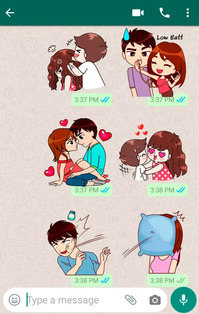 Capturas de pantalla de Love Story Stickers