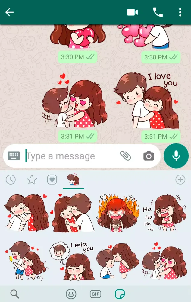 Capturas de pantalla de Love Story Stickers