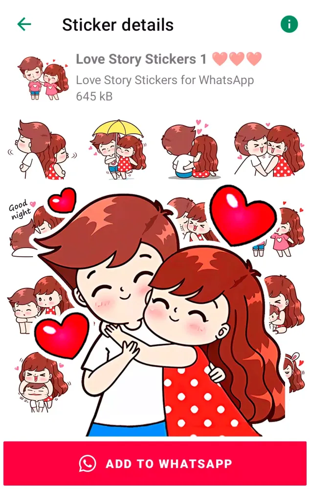 Capturas de pantalla de Love Story Stickers