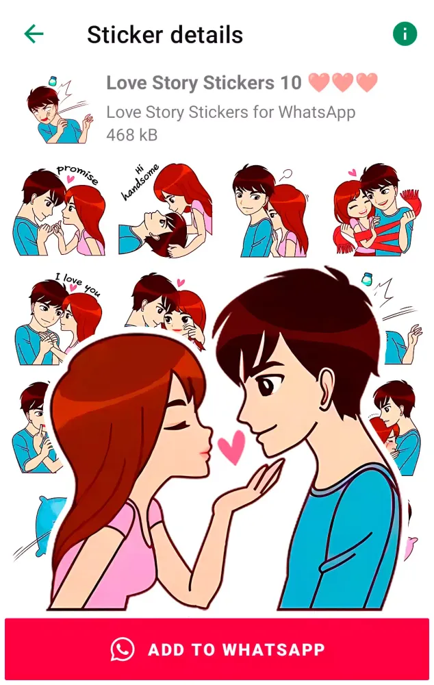 Capturas de pantalla de Love Story Stickers