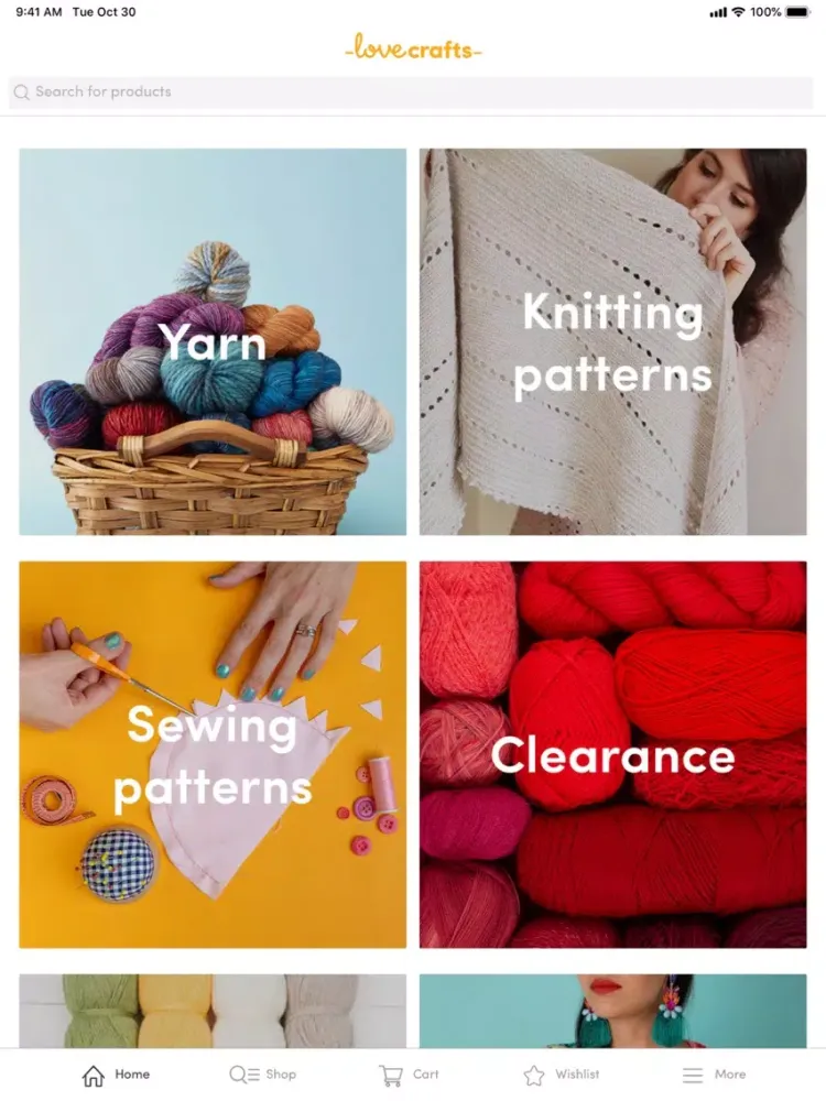 Tangkapan layar LoveCrafts: Crafting Supplies iPad 