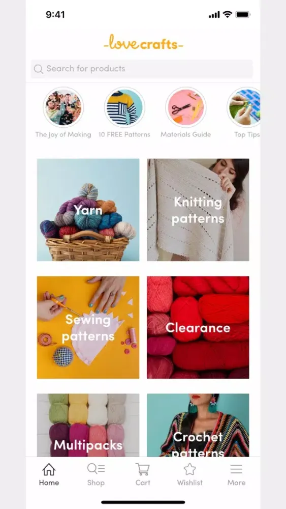 Tangkapan layar LoveCrafts: Crafting Supplies