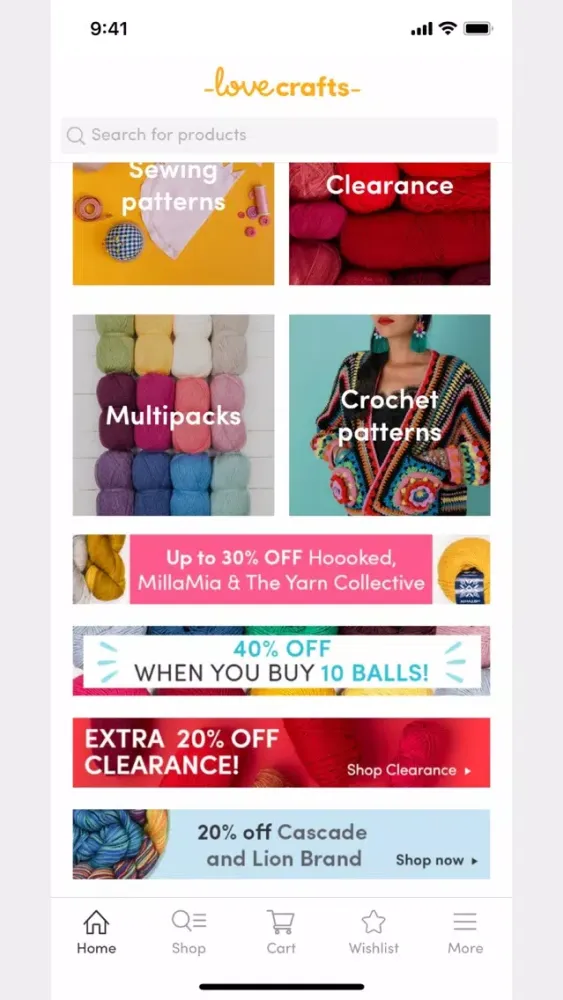 Tangkapan layar LoveCrafts: Crafting Supplies