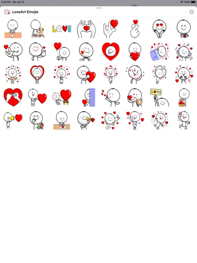 LoveArt - Love Art & Emojis iPad  Ekran Görüntüleri