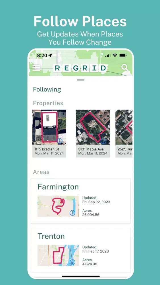 Capturas de pantalla de The Regrid Property App