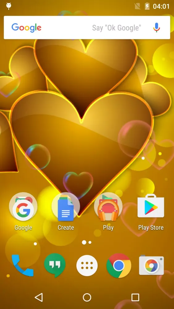 Capturas de tela do Gold Love Live Wallpaper