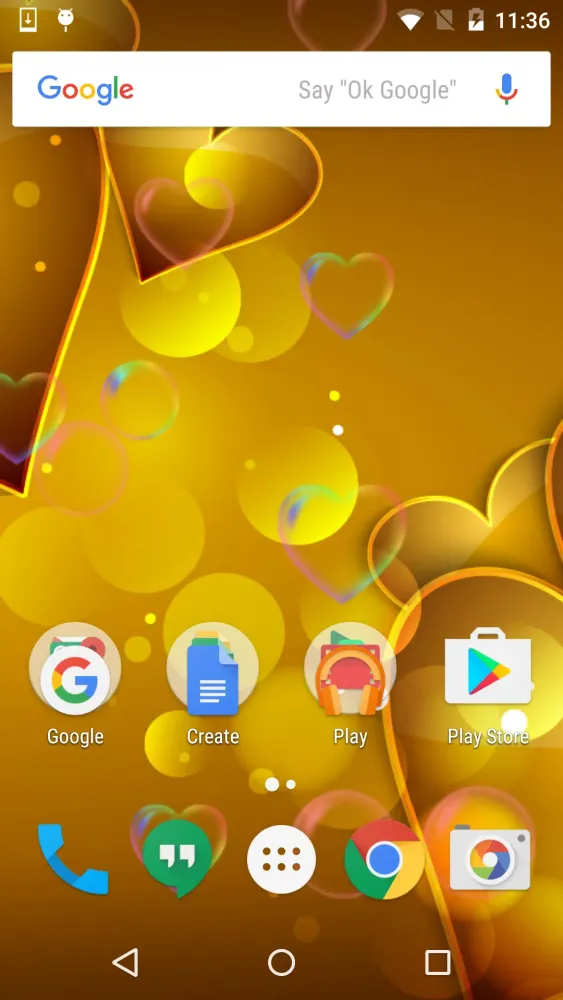 Capturas de tela do Gold Love Live Wallpaper