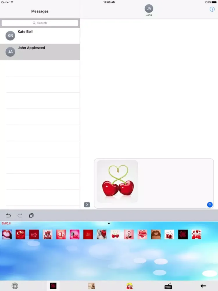 Captures d'écran de Lov-Emoji iPad 
