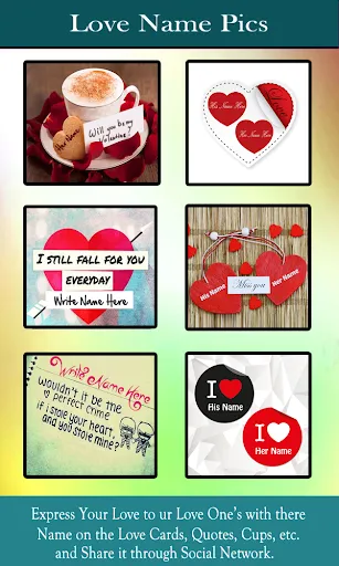 Capturas de tela do Love Name Pics || Valentine Wi