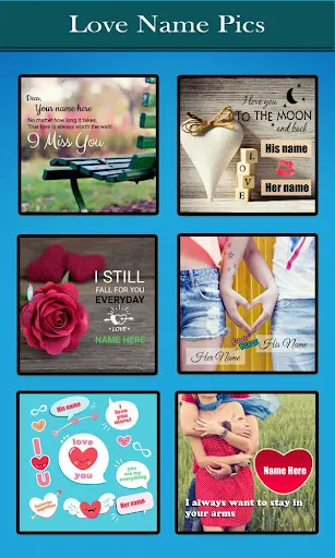 Capturas de tela do Love Name Pics || Valentine Wi