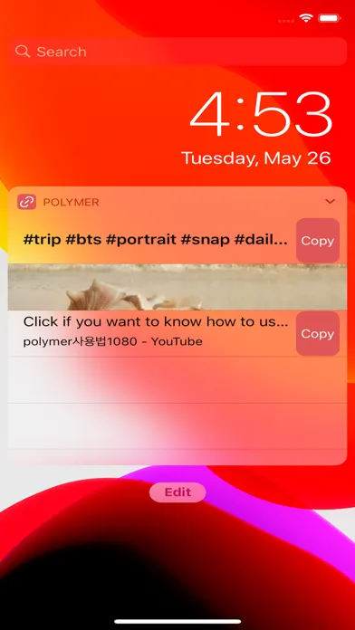 Tangkapan layar Polymer - Clipboard Manager
