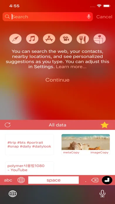 Tangkapan layar Polymer - Clipboard Manager