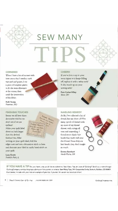 Love of Quilting Magazine Screenshots