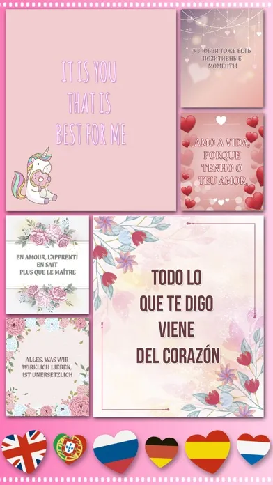 Capturas de tela do Romantic Love Quotes .
