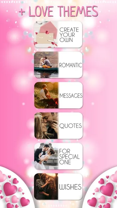 Capturas de tela do Romantic Love Quotes .