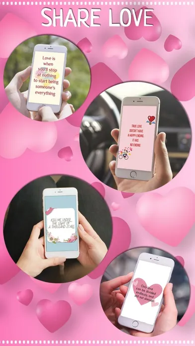 Capturas de tela do Romantic Love Quotes .