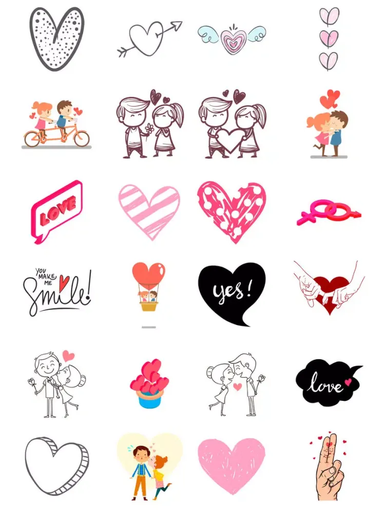 Capturas de tela do Love and Romantic Stickers iPad 