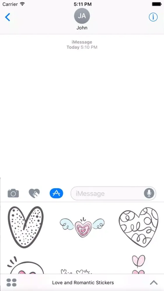Capturas de tela do Love and Romantic Stickers