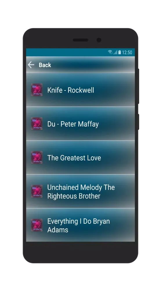 Zrzuty ekranu 80s Love Songs Memory