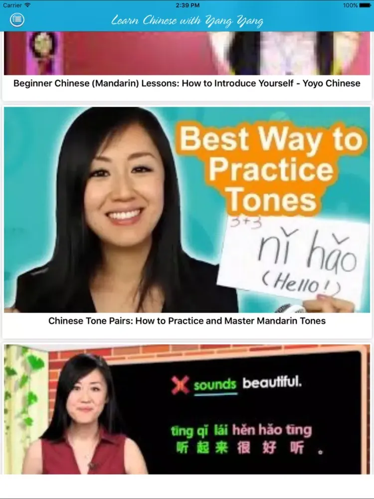 Learn Chinese - Video Learn Chinese iPad 應用截圖