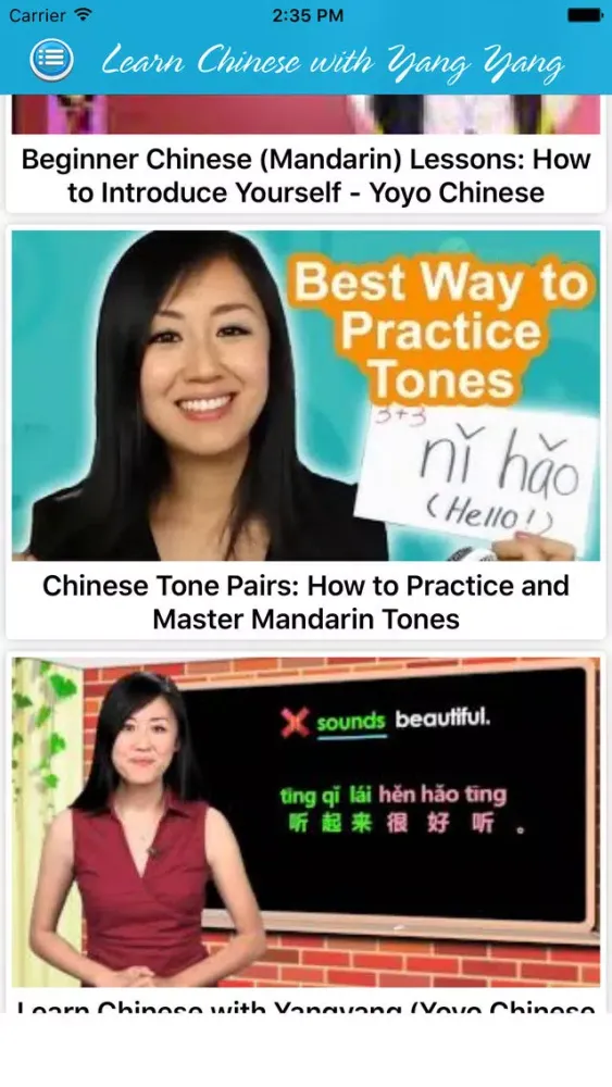 Learn Chinese - Video Learn Chinese應用截圖