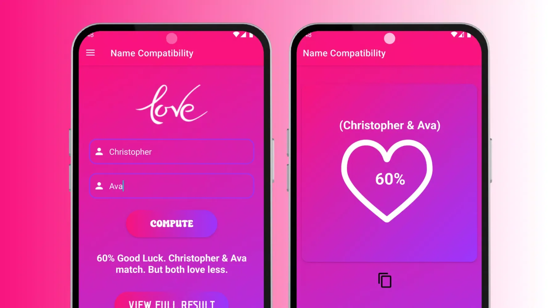 Name Compatibility Ekran Görüntüleri
