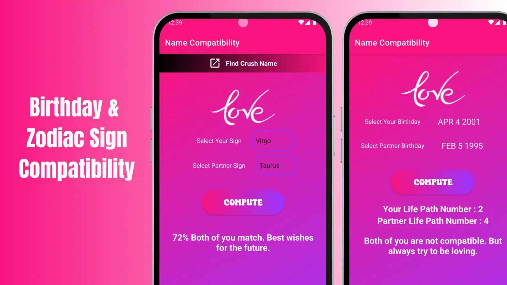 Name Compatibility Ekran Görüntüleri