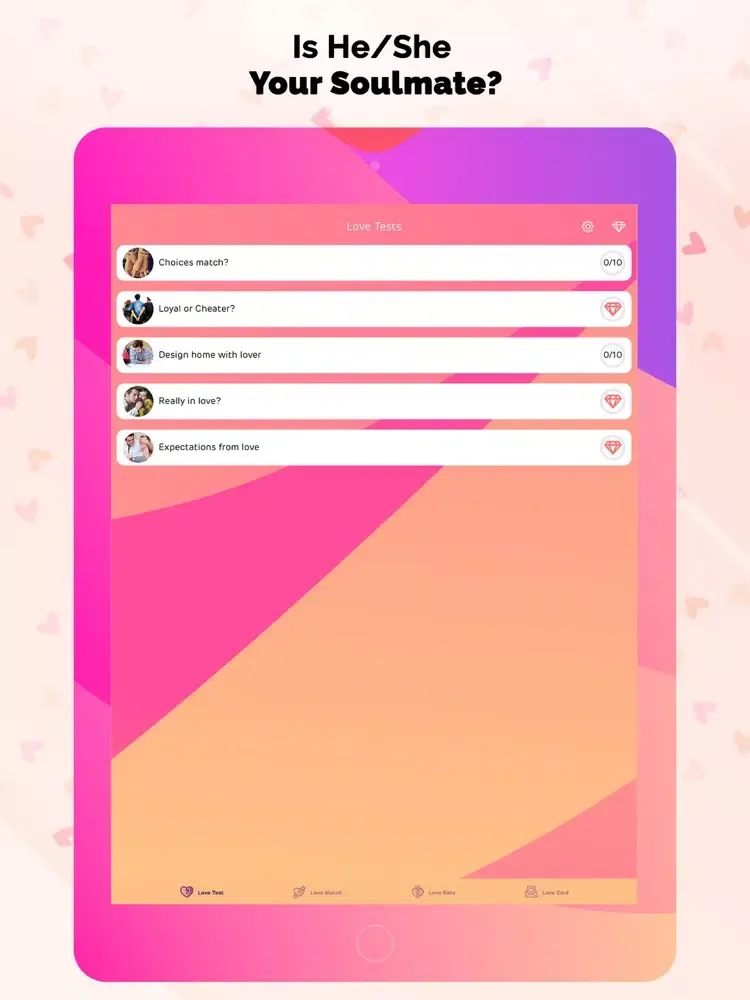 Zrzuty ekranu Soulmate-Love Test iPad 