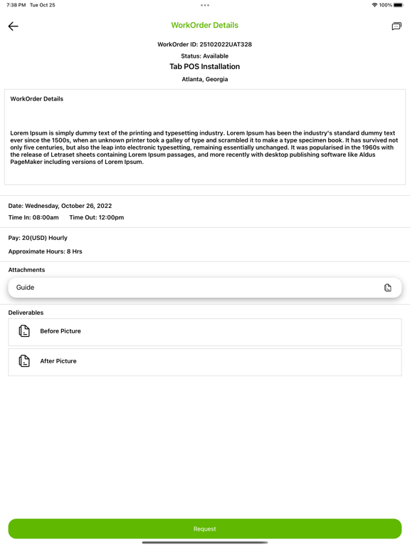 WorkOnPro iPad  스크린샷
