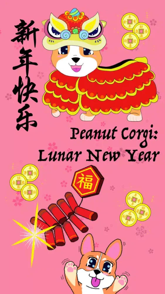Capturas de tela do Peanut Corgi: Lunar New Year