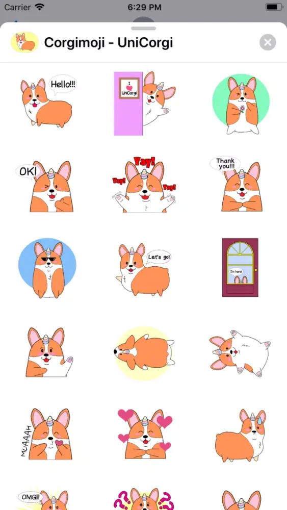 Screenshot di Corgimoji UniCorgi Corgi Emoji