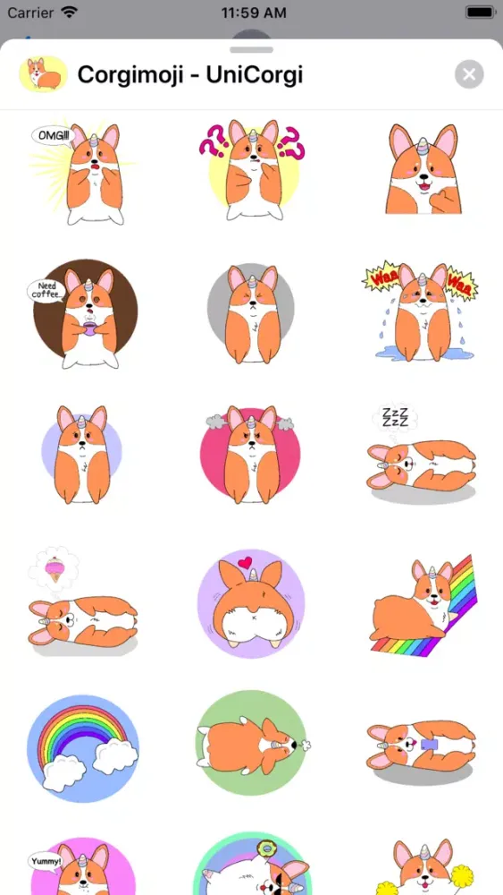 Screenshot di Corgimoji UniCorgi Corgi Emoji