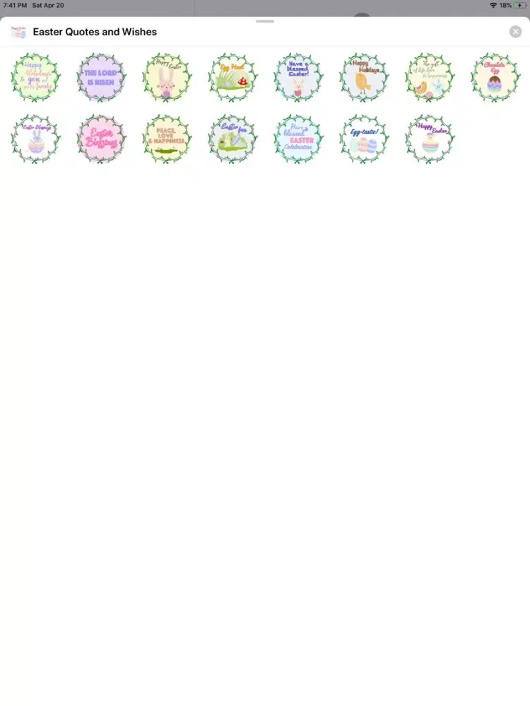Cute & Happy Easter Wishes iPad  스크린샷