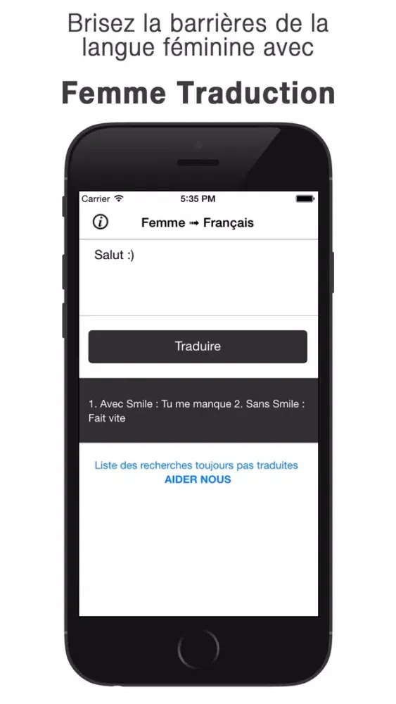Capturas de tela do Femme Traduction