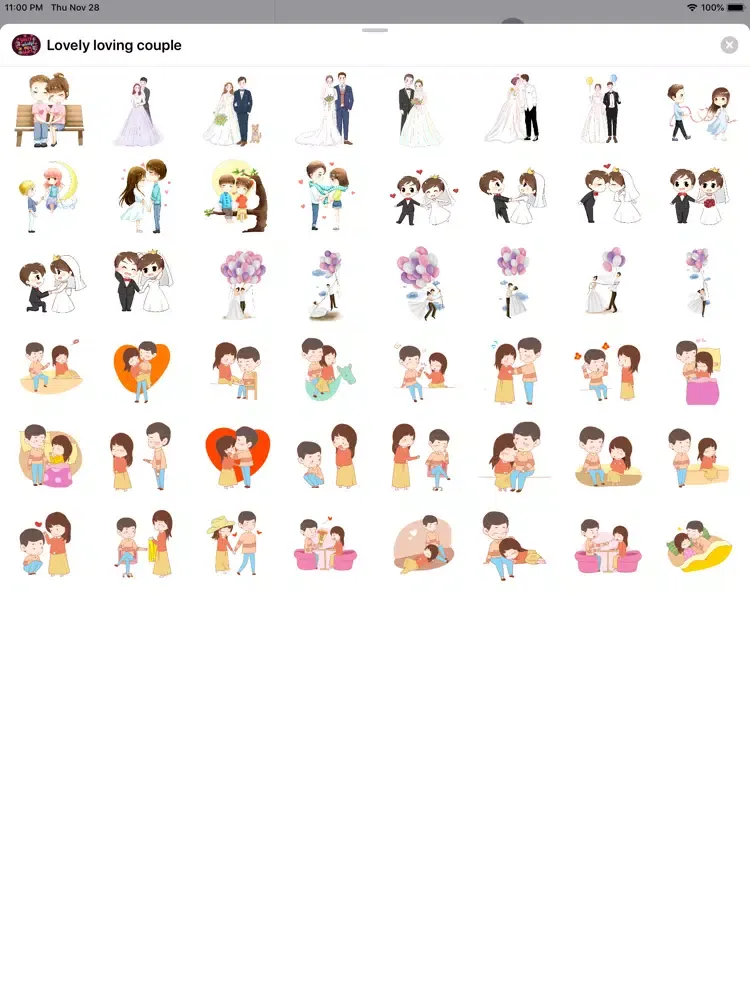 Capturas de tela do Lovely loving couple iPad 