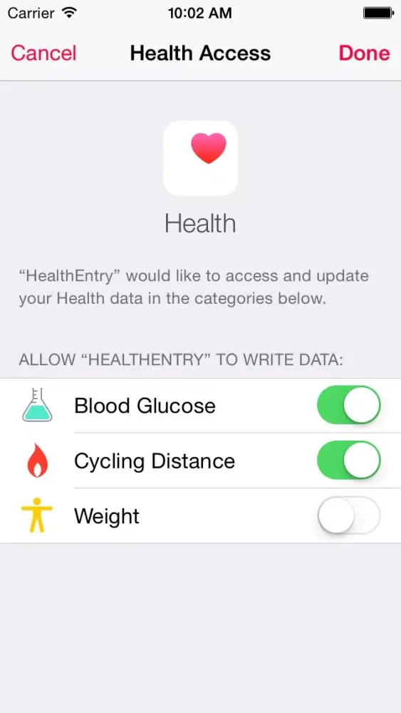 HealthEntry - easy data entry for HealthKit应用截图
