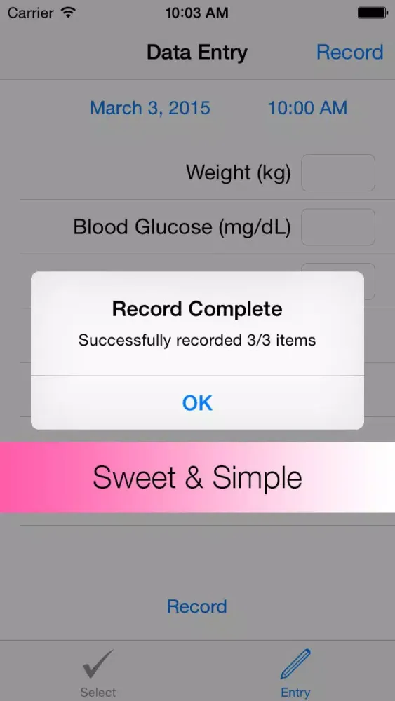 HealthEntry - easy data entry for HealthKit应用截图