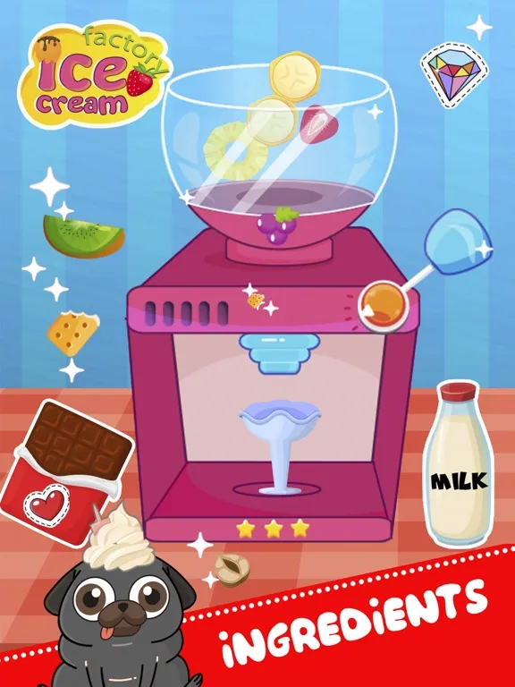 ภาพหน้าจอของ Puppy pals and ice cream iPad 