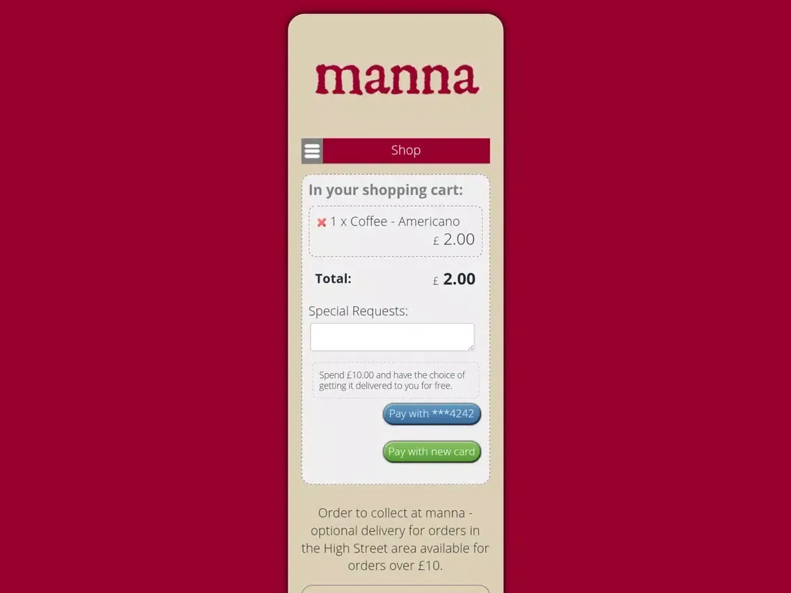 Capturas de pantalla de Manna Cafe iPad 