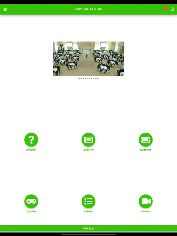 Tangkapan skrin Norm Ustalar Klubu iPad 