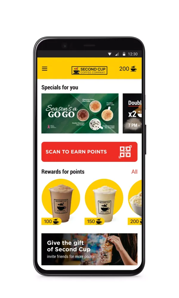 Tangkapan skrin Second Cup Coffee KSA
